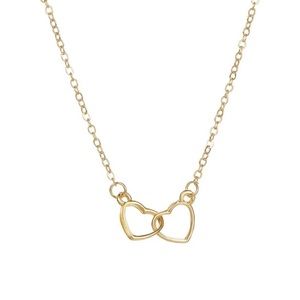 Double heart necklace